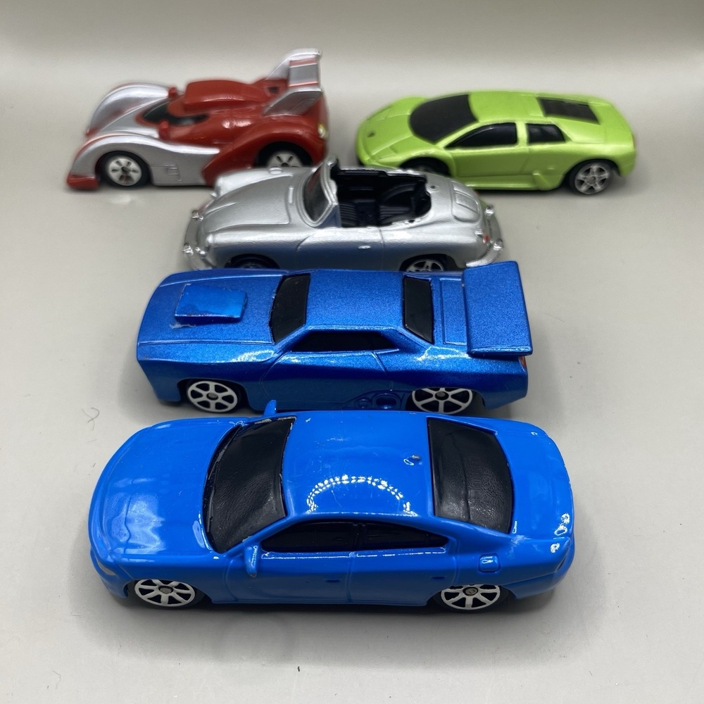 Lot of 5 Maisto Loose Diecast 1:64 Sports Cars Dodge Charger Lambo Porsche